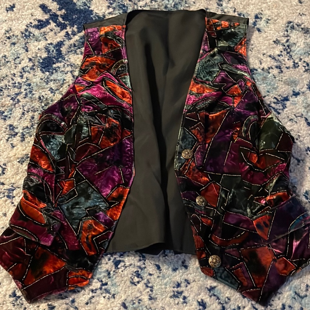 Sequins/ suede Vest